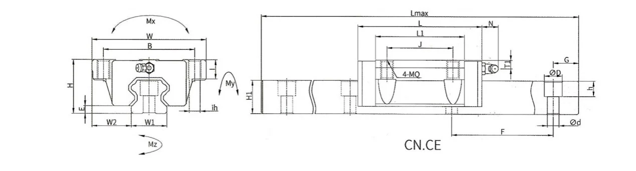 High Series Linear Guide Block Flange Type
